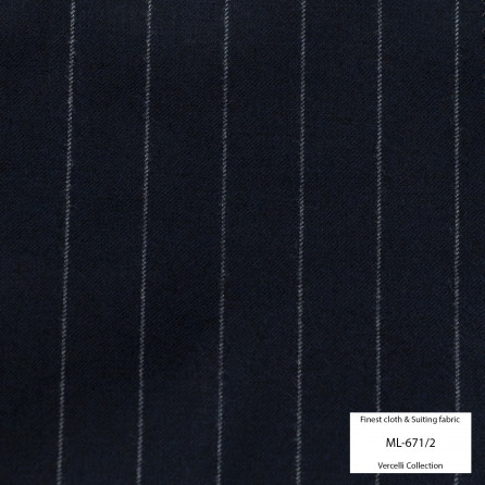 ML671/2 Vercelli VII - 95% Wool - Xanh đen Sọc